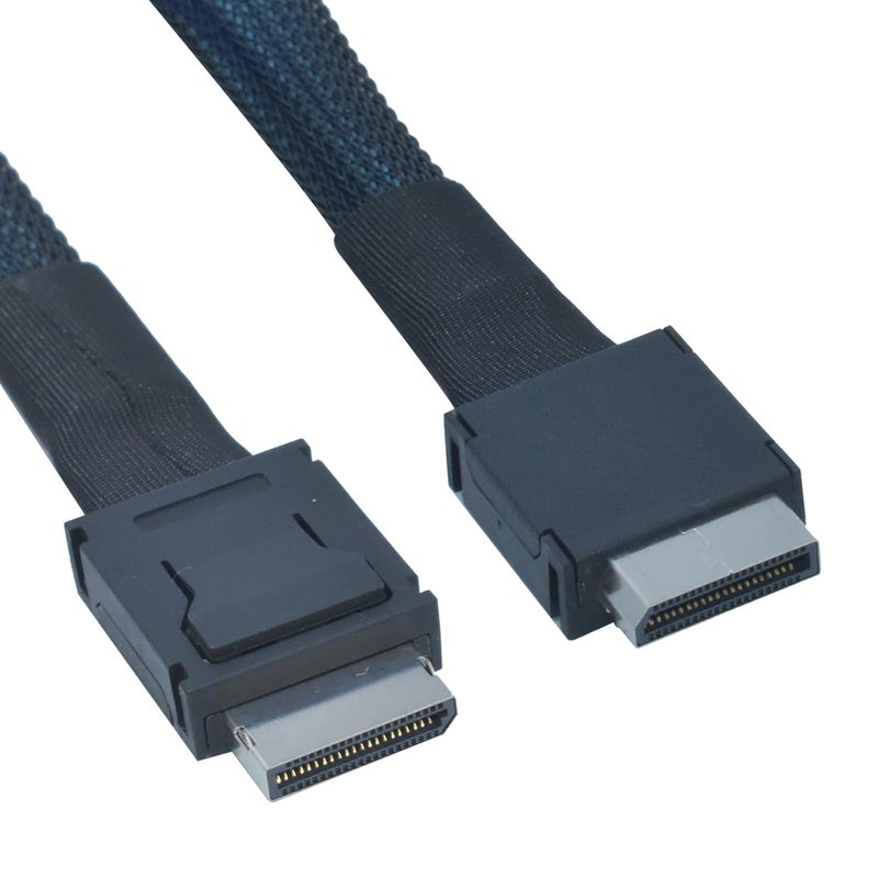 LetLinkSo Oculink Cable PCIe 4.0 SFF-8611 4i Male Extension Cable for Oculink eGPU onexGPU Mini PC SSD, 1.6 feet (50 cm) - Image 1